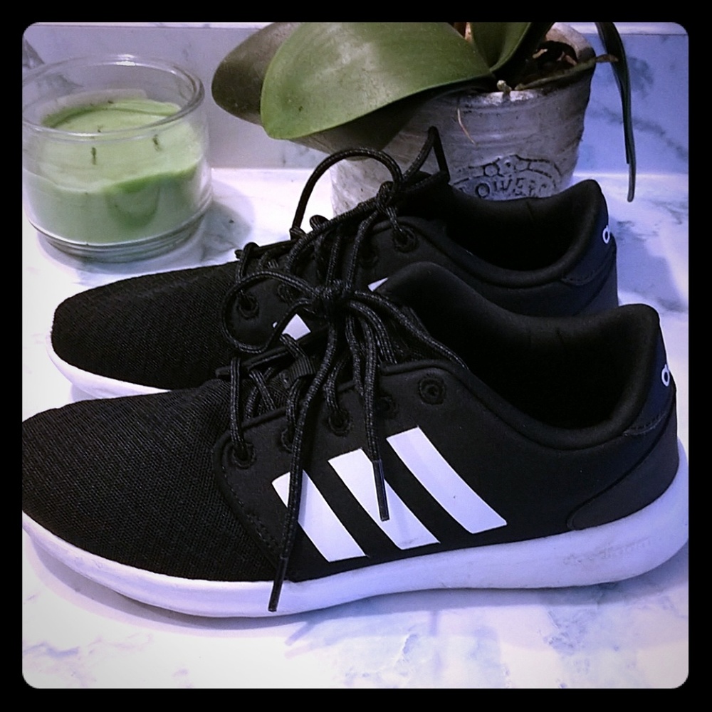 Black and white adidas